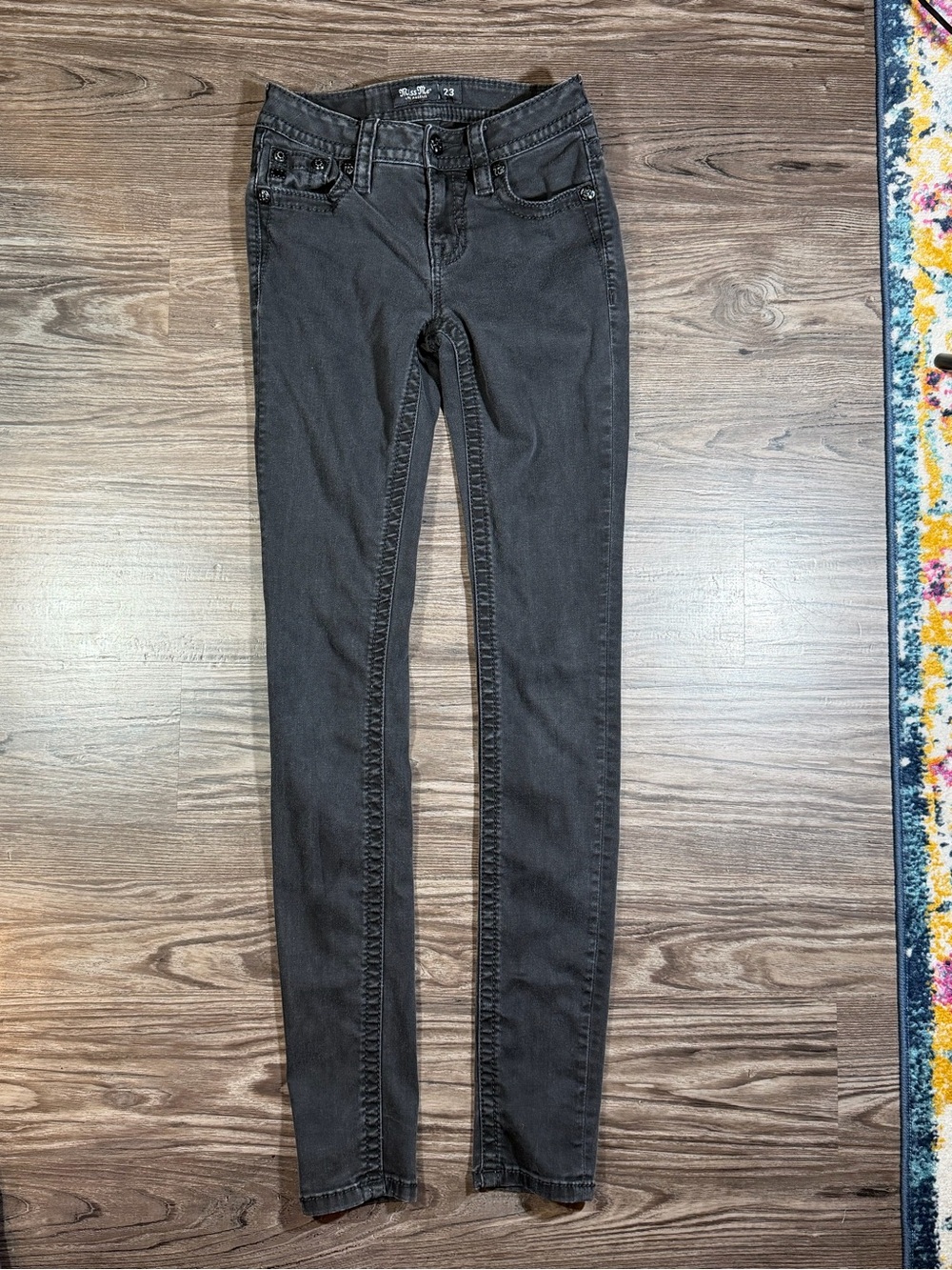 MISS ME Black Flap Pocket MID RISE SKINNY Jeans 23 x 34 Tall